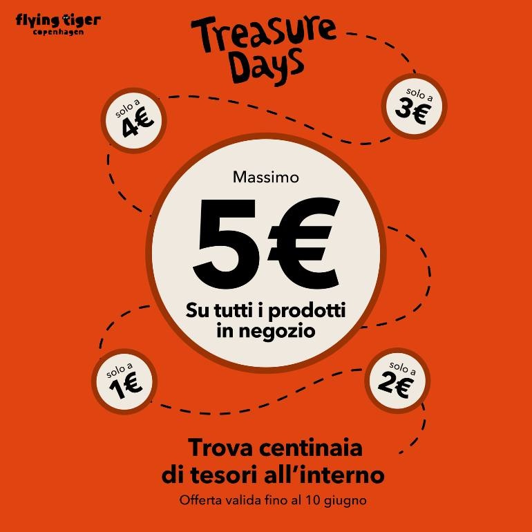 Da Flying Tiger Copenhagen tutto a massimo 5€ in negozio!